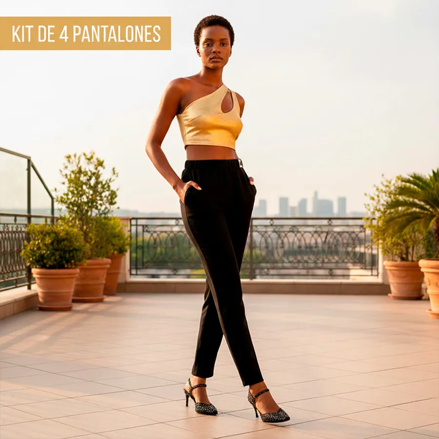 3312-ML-N KIT DE 4 PANTALONES 7642
